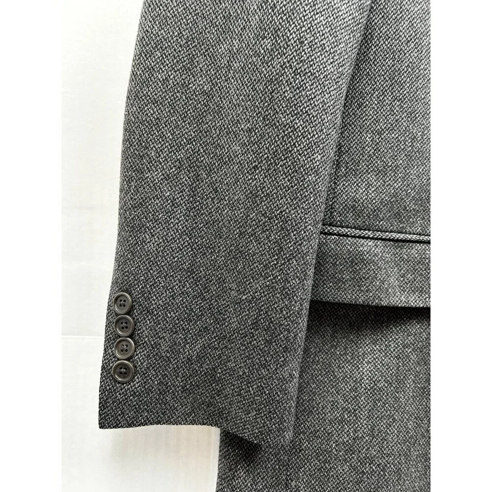 Brooks‎ Brothers Blazer Mens 42R Gray Wool Herringbone Made in Italy Fall/Winter